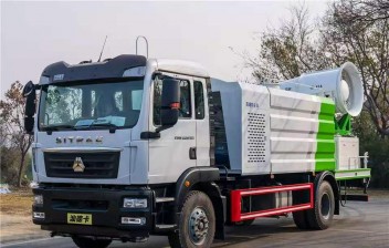 重汽汕德卡12立方多功能雾炮抑尘车